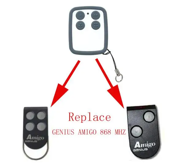 

Aftermarket GENIUS AMIGO Transmitter replacement remote control 868MHZ