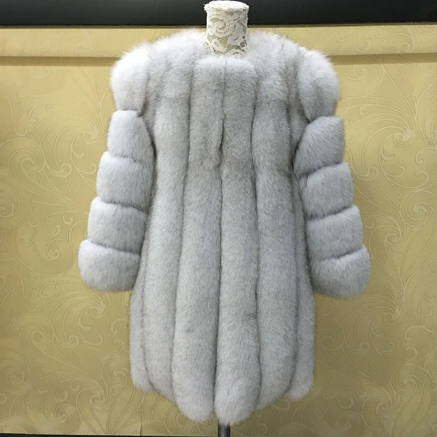 Natural Fox Fur Coat 100% Real Vest Jacket 2019 Women's pretty Warm Coat. Coats | Женская одежда