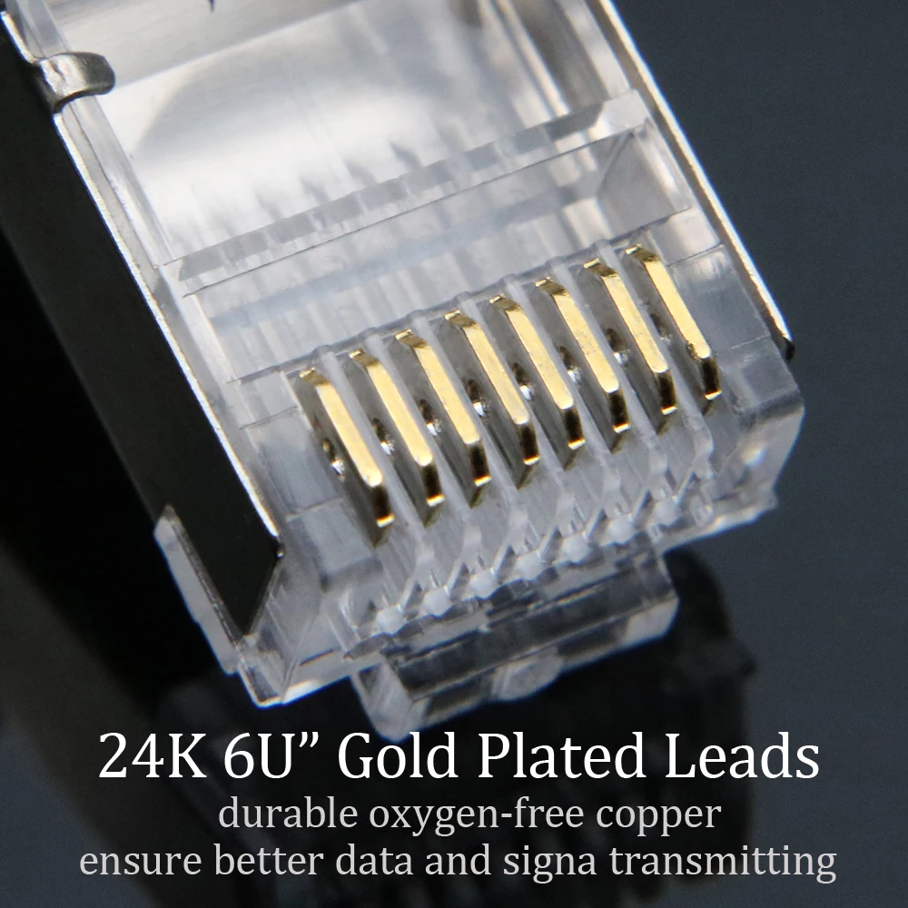 xintylink EZ rj45 plug cat6 cat5 cat5e network connector 8P8C metal shielded modular rj45 terminals have hole rj45 connector