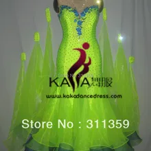 KAKA DANCE B1347, ткань из шелковой органзы, Бальное стандартное танцевальное платье, платье для соревнований по танцам вальса, для женщин, девочек, бальное платье для танцев