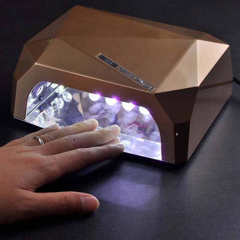 Профессиональная Алмазная Сушилка для ногтей Светодиодный УФ-лампа 36 Вт гель-машинка для ногтей сухие ногти, инструмент для полировки ногтей Защитная лампа для маникюра