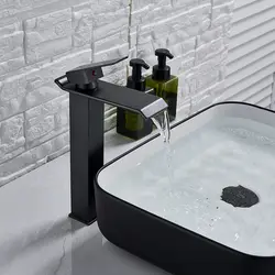 Кран с водопадом высокие краны для раковины кран с Одной ручкой раковина смеситель для ванной комнаты