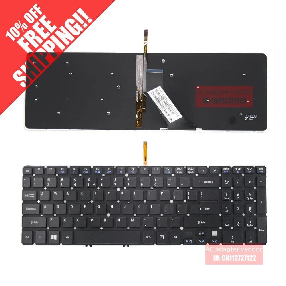 Новая замена для ACER Aspire V5-571 V5-571G США английская клавиатура с подсветкой |