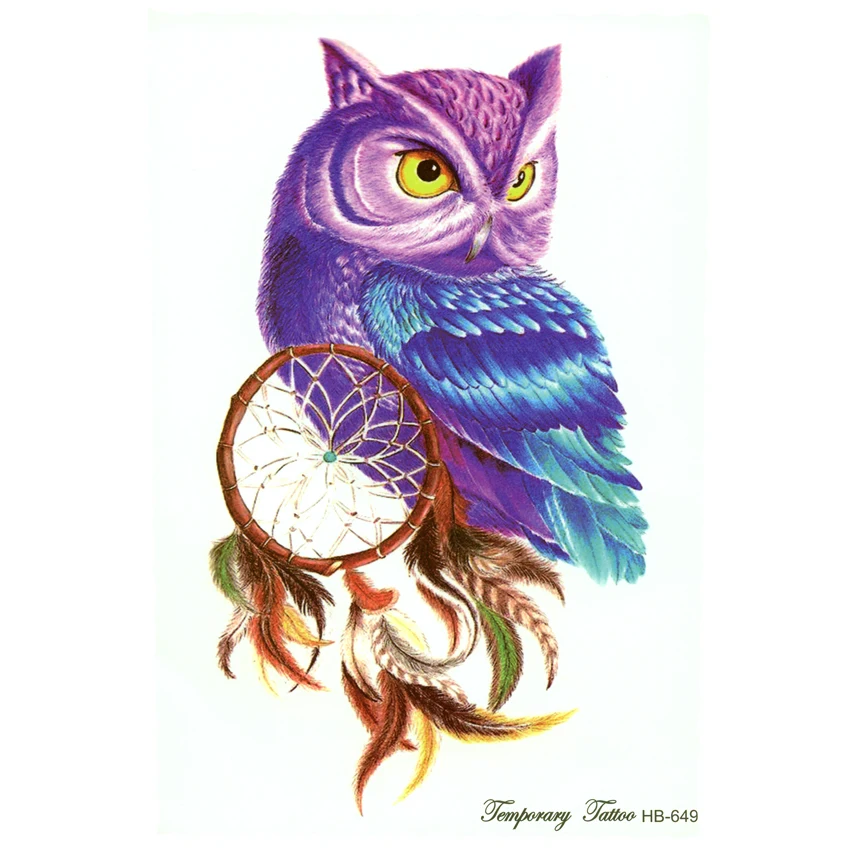 tiger for ladies tattoo ideas Temporary Antique Color men Owl Tattoos 10pcs Imitation