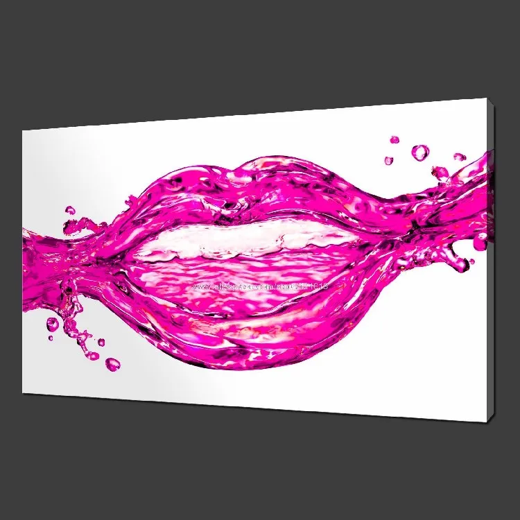 Pink Lips Water Splash Canvas Modern Many Oil Paintings Black White Pink Lips Water Splash Canvas Modern Many Oil Paintings Black White Wall Art On Graduation Souven