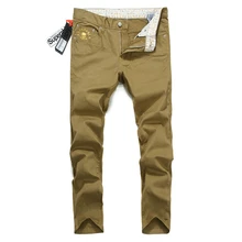 Khaki Пят Брюки Напечатаны Череп Оригинальный Бренд Superably Джинсы С Логотипом Мужские Байкерские Джинсы 0.9 Брюки Плюс Размер U219