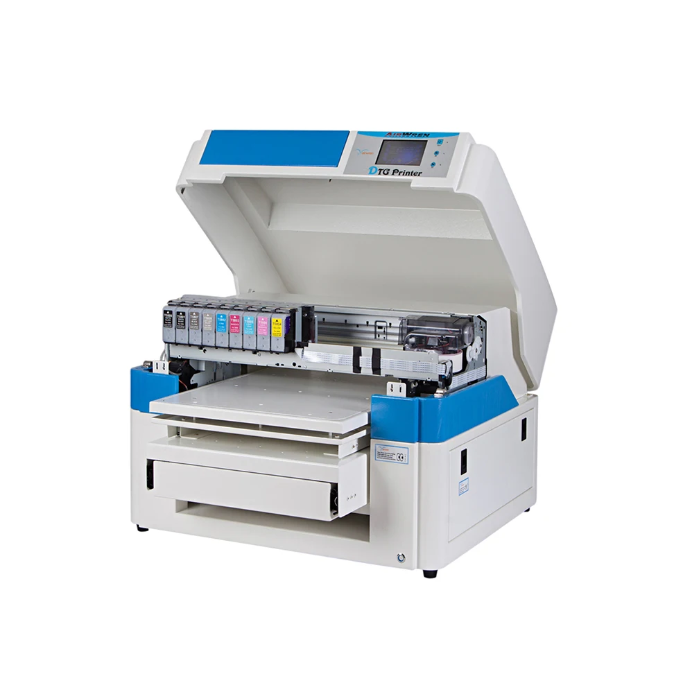 

A2 Size automatic White or Color T Shirt Printing Machine
