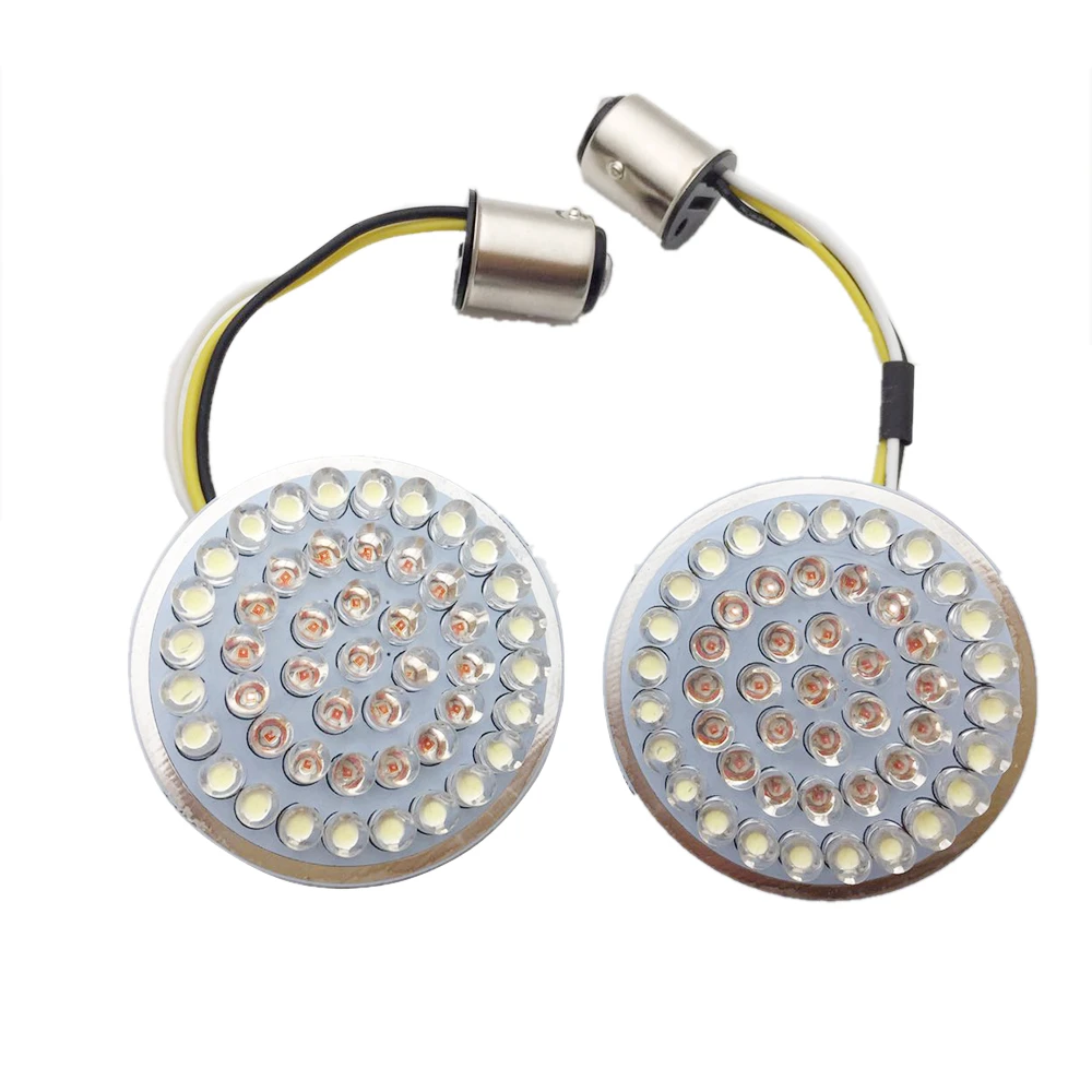 

TNOOG 2 pcs New 2" Front 1157 & Rear 1156 Bullet Style Motorcycles LED Turn Signal For Softail Sportster Dyna Road King and More