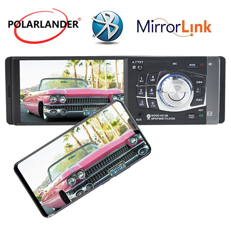 4 дюймовый экран с разрешением HD 1din автомобиль радио Поддержка Bluetooth /FM USB / SD AUX