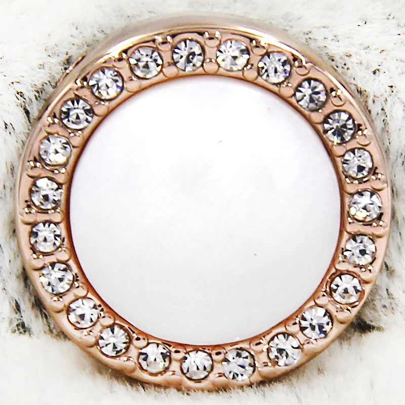Ювелирные изделия YUKAM Pave White Crystal Mother of Pearl Disc Slide Charms для браслетов из нержавеющей
