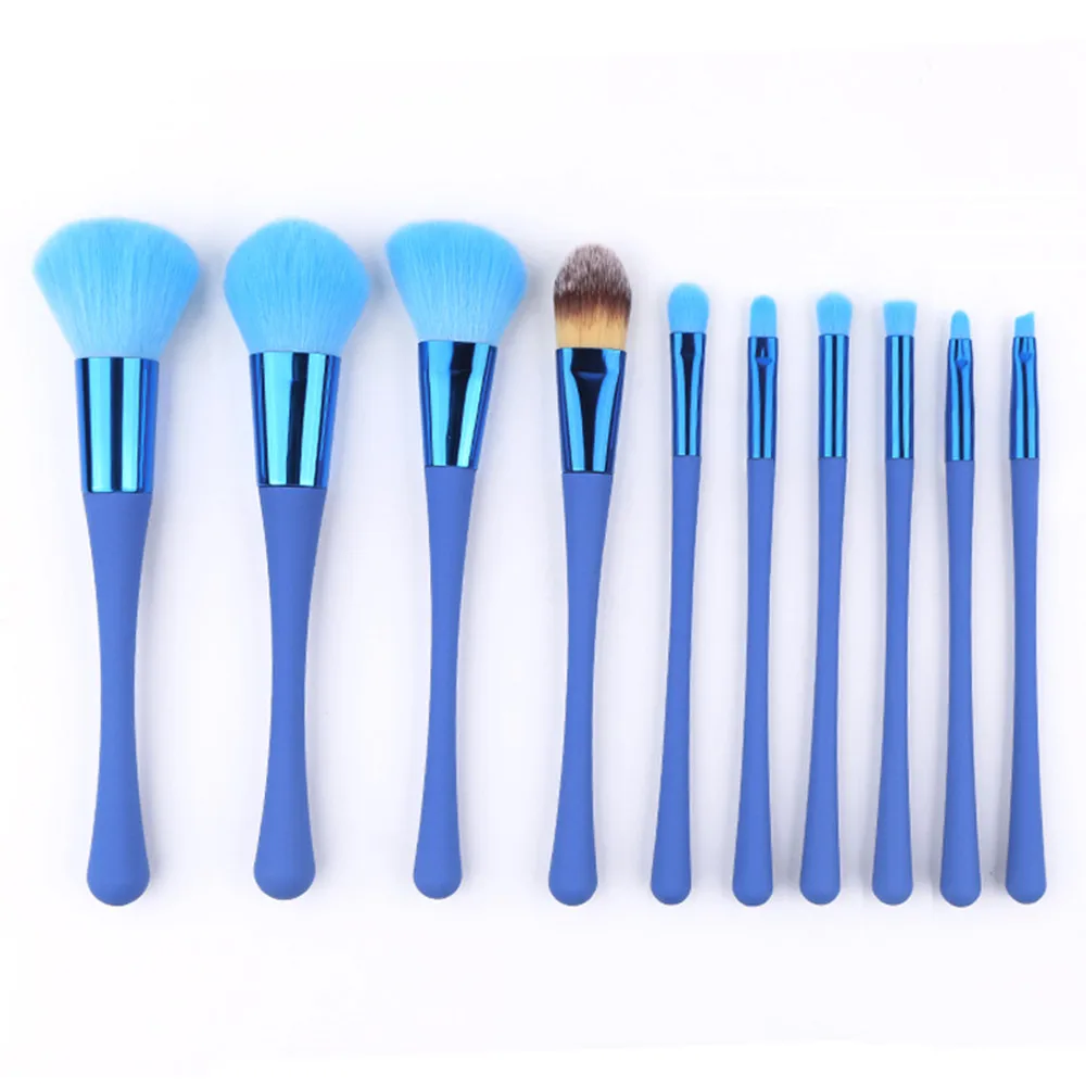 

10PCS Cosmetic Makeup Brush Brushes Set Foundation Powder Eyeshadow Cosmetic Powder Eye Shadow Foundation Blush