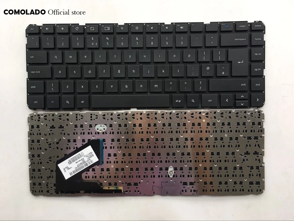 

UK keyboard For HP Pavilion Chromebook 14-C 14-C000 Series Black without frame Laptop keyboard UK Layout