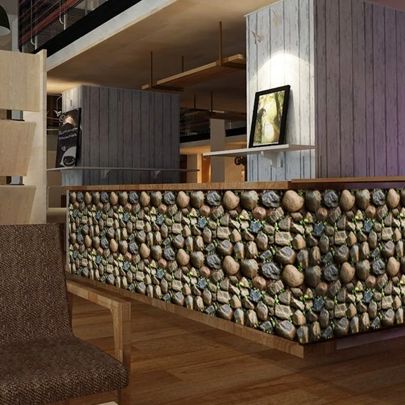 10 м украшение дома 3D наклейки на стену имитация каменного блока плакаты ПВХ обои пленки для домашнего декора Бар Ресторан