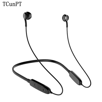 

TCunPT New Blueooth Headphones Stereo Sweatproof Wireless Sports Bluetooth Earphone In Ear Magnet Earbuds Mic for IPhone Xiaomi