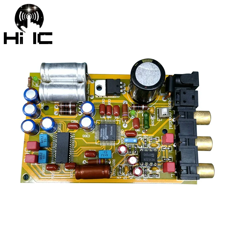 Оливковый HiFi аудио DAC декодер плата оптический коаксиальный вход аналоговый