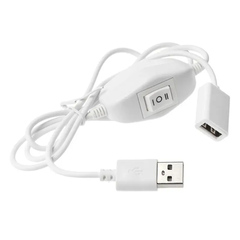 

USB Extension Cable With High/OFF/Low Switch 2-level Adjustable for USB LED Fan USB 2.0 extension line Plastic White