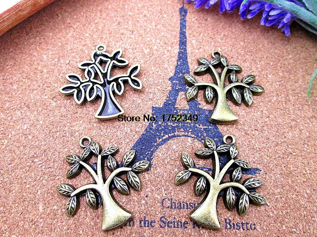 

6pcs 31*33mm Antiqued Bronze wish TREE ,simple tree charms pendants