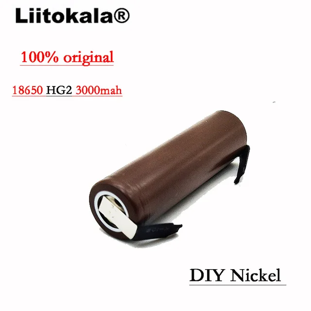 Liitokala 18650HG2 HG2 18650 3000 mAh аккумулятор 3,6 V скачать 20A, предназначенный для батарей+ DIY никель