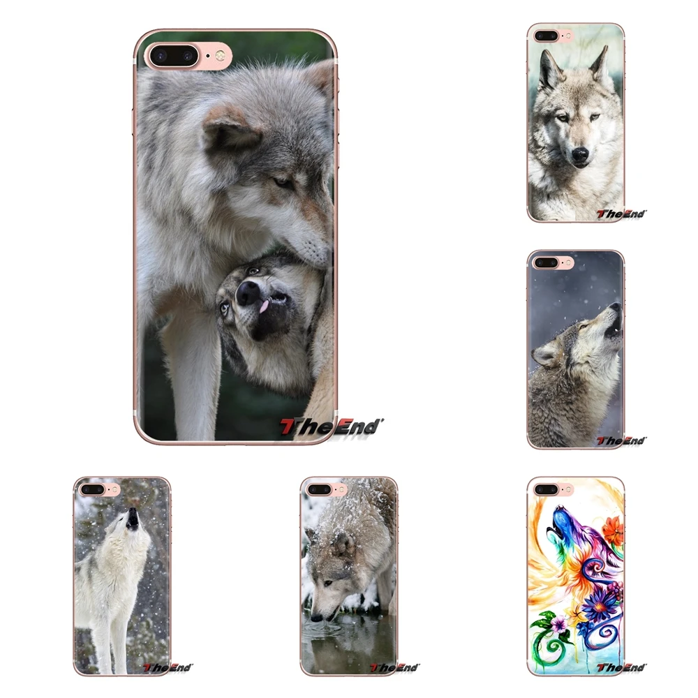 Прозрачный мягкий чехол Wolf Animal для Xiaomi Redmi 4A S2 Note 3 3S 4 4X5 Plus 6 7 6A Pro Pocophone F1 |