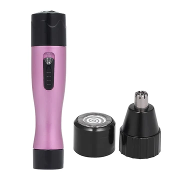 

2 In 1 Electric Nose Hair Trimming Kit Facial Hair Trimmer Remover Hair Clipper Shaver Hair Removal Tool WomenPainless Epilator