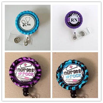 

Flat bottle cap medical id badge reels 10pcs/lot