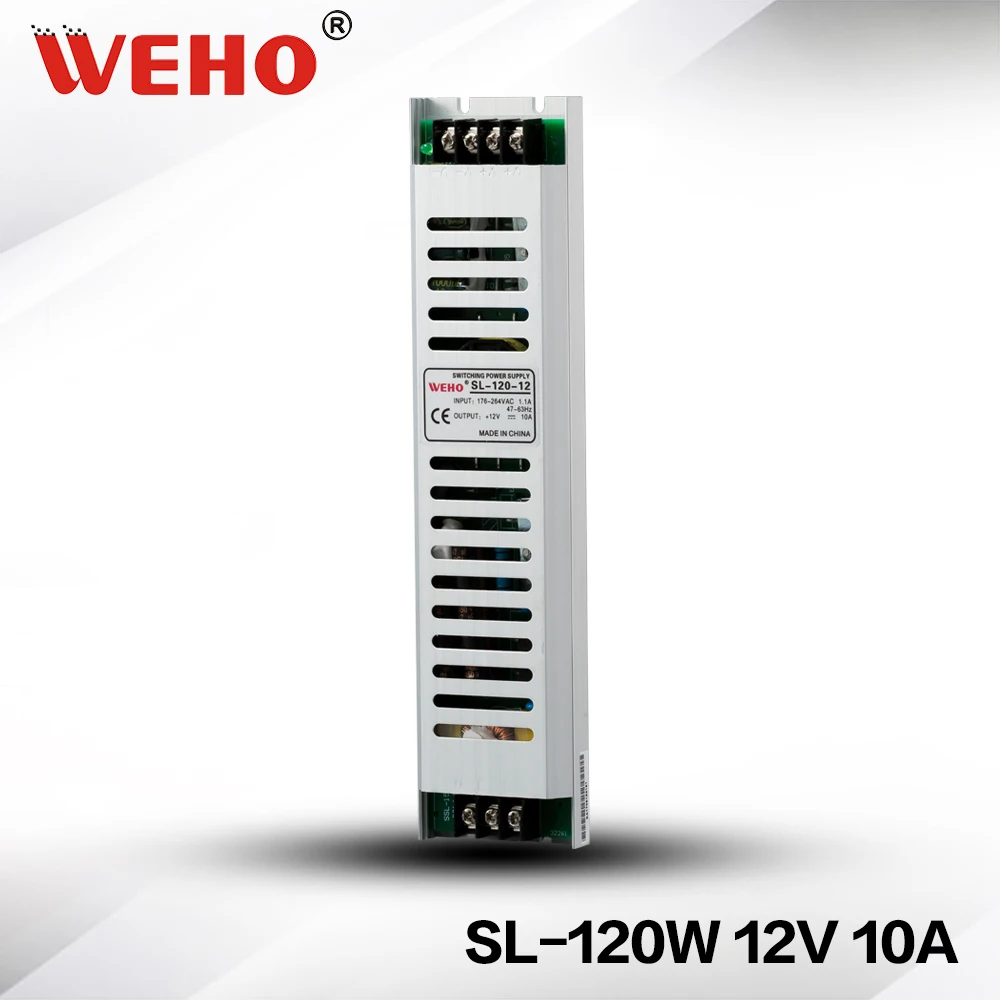 

(SL-120-12) SMPS Transformer 220V 12V 120W 10A Constant Voltage Single Output AC-DC Switch Power Supply Driver for LED Strips