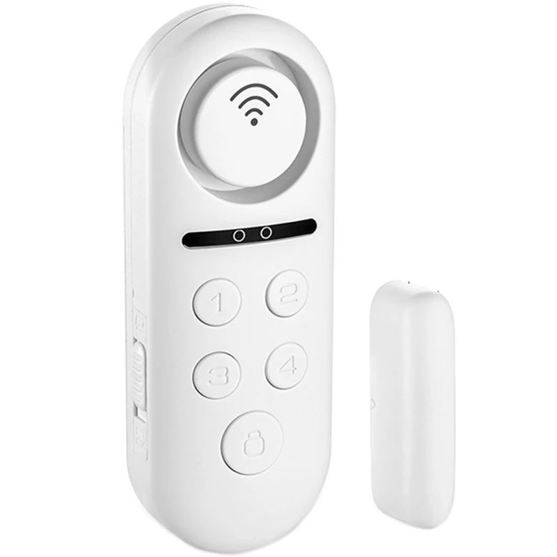 Система охранной сигнализации на двери, система управления через приложение, домашняя охранная сигнализация, 120дБ, датчик окна, пароль, требуется система охранной сигнализации - Цвет: White