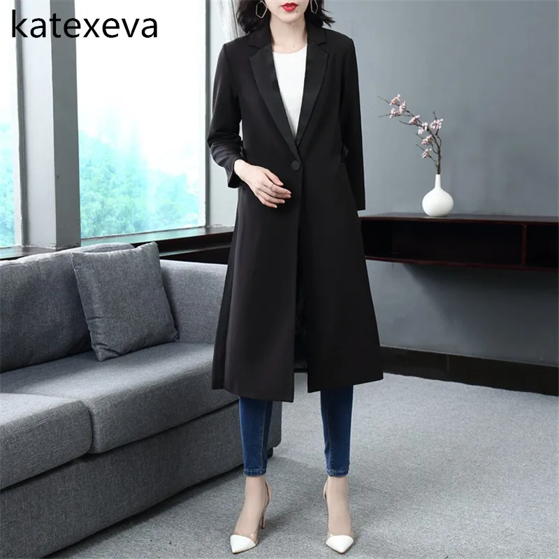 Katexeva 2018 осень и Новинка зимы тенденции моды длинный абзац костюм воротник