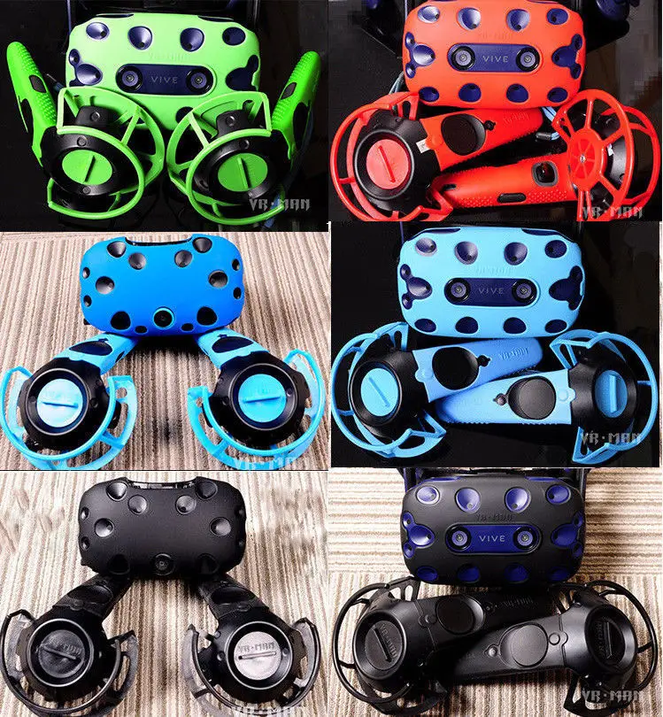 

1 Set VR Controller Handle Helmet Glasses Silicone Cover Shell For Htc Vive Pro
