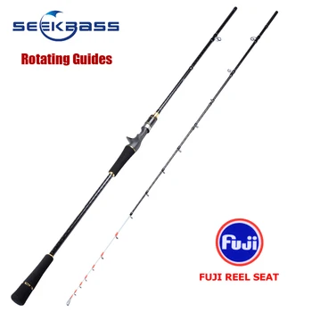 SeekBass 2.1m 40-120g Light Slow Jigging Rod Carbon Fishing Rod Rotating Guides FUJI Reel Seat Red Bream snapper Tai Rubber Rod