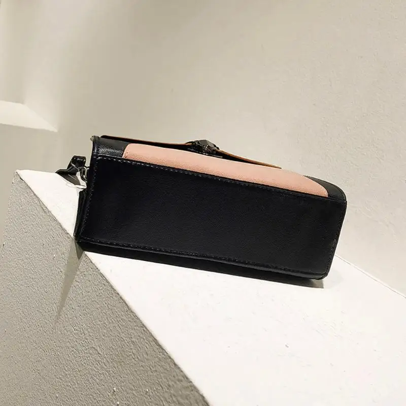 Дамские туфли из pu искусственной кожи Crossbody Сумка Сумочка Лоскутная Цвет мода сумка дамы небольшой Сумочка с ручками сверху клатчи