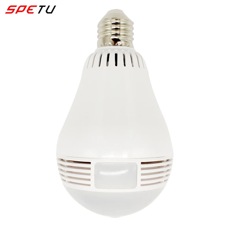 

Smart Wireless IP Camera WiFi Home Panoramic Fisheye Surveillance CCTV Camera 1.3MP 960P 360 Full Degree View Angle Lamp Light