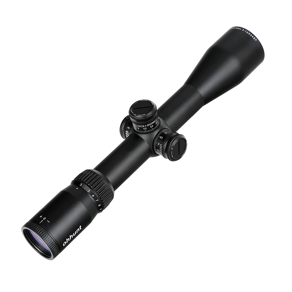 ohhunt Guardian 3-12X44 SF Tactical Optical Sights 1/2 Half Mil Dot Reticle Scope Side Parallax Turrets Lock Reset Riflescope