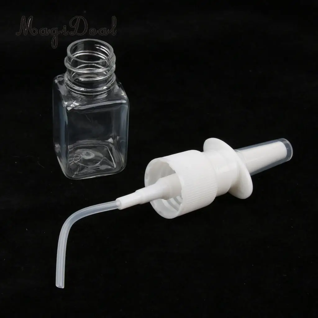 20pcs Square Plastic Empty Refillable Nasal Spray Bottles for Travel Party School Outdoor Trip  10ml