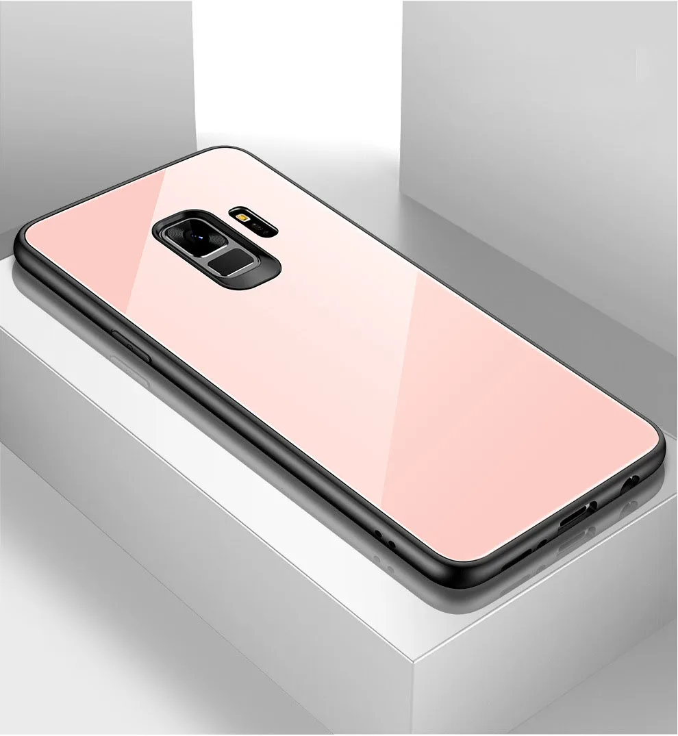 Закаленное Стекло чехол для samsung Galaxy S8 S9 плюс A6 A8 плюс J3 J2 J5 J7 Prime S7Edge Note 8 9 A30 A50 A70 задняя крышка