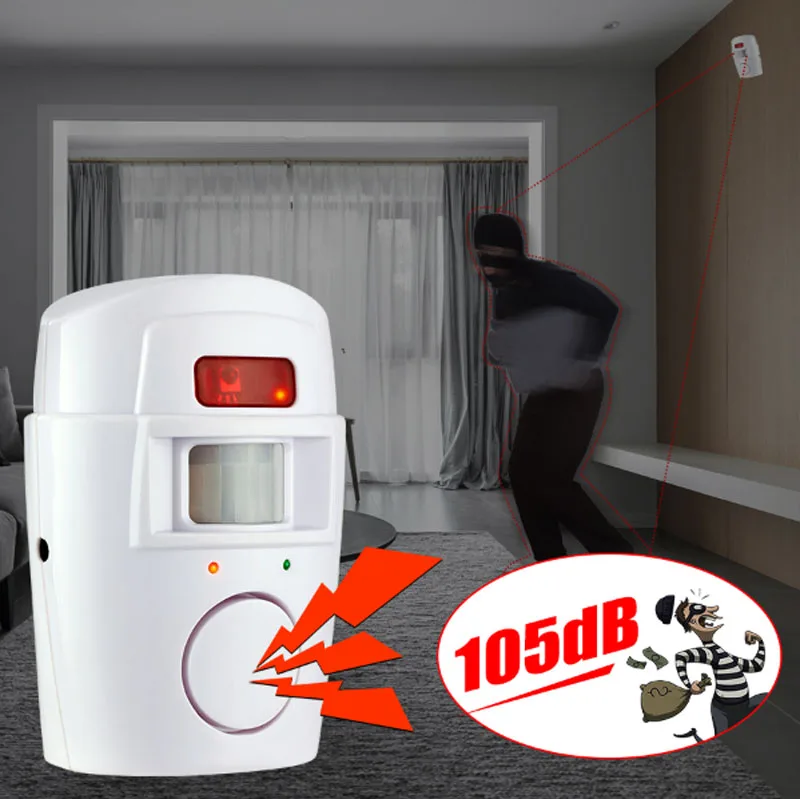

Remote 2 controller infrared alarm safety sensor internal anti-theft alarm system mobile detector wireless alarm monitor