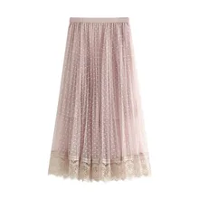 Женская юбка макси, высокая эластичная талия, шифон, пэтчворк, Длинная пляжная юбка, повседневная, Jupe Femme, плиссированные юбки для женщин, s Faldas Mujer Moda