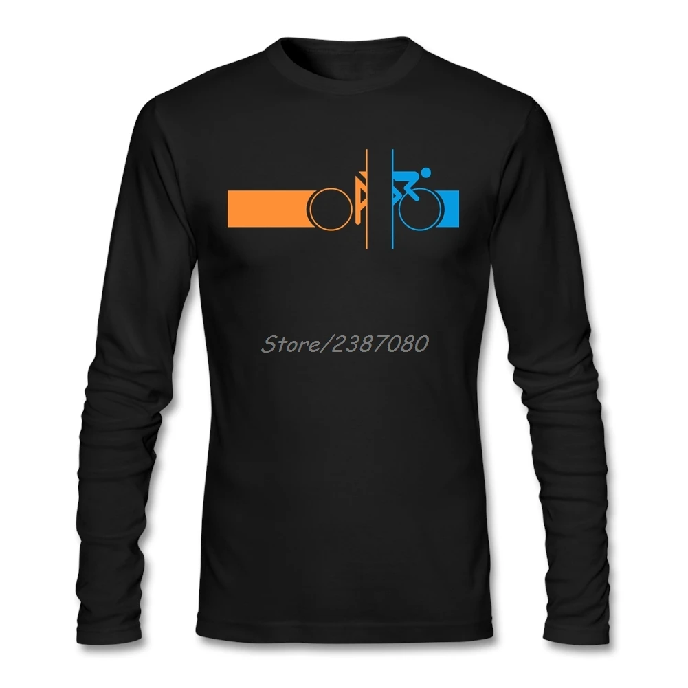 

Biker Stripes Portal T Shirt Cotton Long Sleeve Custom Mountain Biker Men's T-shirts New Style Lovers T Shirts