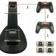 DC5V двойной светодиодный контроллер USB быстрая зарядка док-станция Подставка зарядное устройство с кристаллическим терминалом для PS4 Slim PS4 Pro PS4 Геймпад