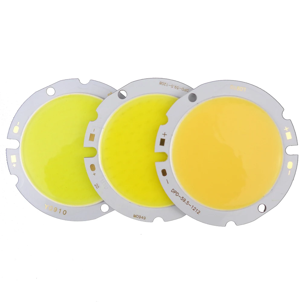 30 Вт круглый COB LED SMD чип dc36-39v высокое Мощность светильники лампы Диаметр 59.5 мм теплый белый чистый белый для домашнего освещения 2 шт