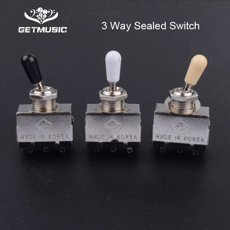 

10 Pcs 3 Way Toggle Switch for Electric Guitar with Black/Cream/white Tip