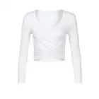 Женские топы с глубоким v-образным вырезом и длинным рукавом, облегающие повседневные топы, блуза blusa de mujer, блуза pour femme - Цвет: 4