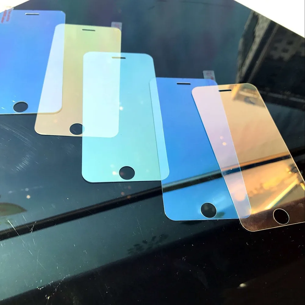 

Phone Front Screen Colorful Mirror Transparent Phone Film Color Film Tempered Glass Protective Film for iPhone X XS XR XSMAX