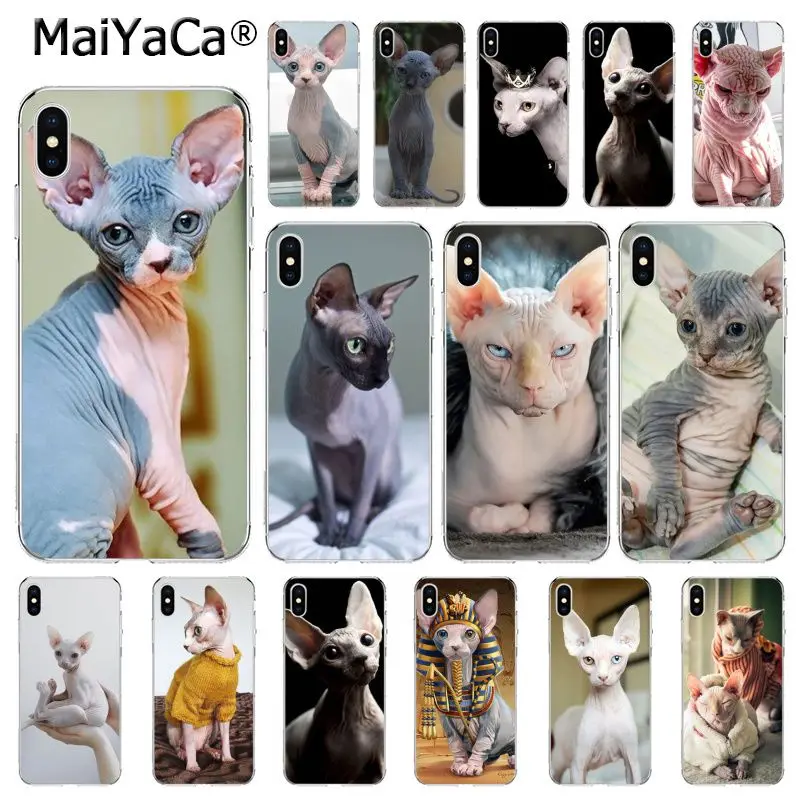 

MaiYaCa sphynx cat Phone Cover For iphone 11 Pro 11Pro Max 8 7 6 6S Plus 5 5S SE XR X XS MAX