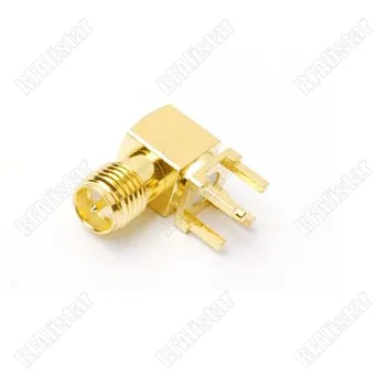 

80 Pieces RP-SMA Thru Hole Jack Right Angle PCB Mount Solder Post Connector