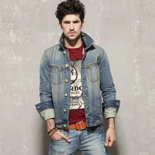 Зима новая Корейская версия тонкая мужская джинсовая куртка/m-xxl