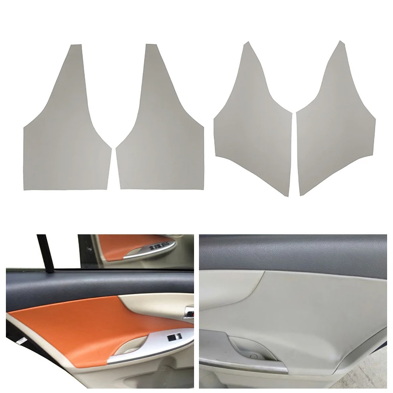 

2pcs Microfiber Leather Interior Car Door Panel Covers Protective Trim For Toyota Corolla 2007 2008 2009 2010 2011 2012 2013