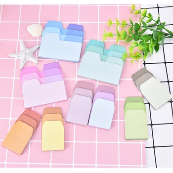 

60 Sheets Self-adhesive Watercolor Paper Memo Pad Office School Gradient Japanese Note Planner Sticker Supplies