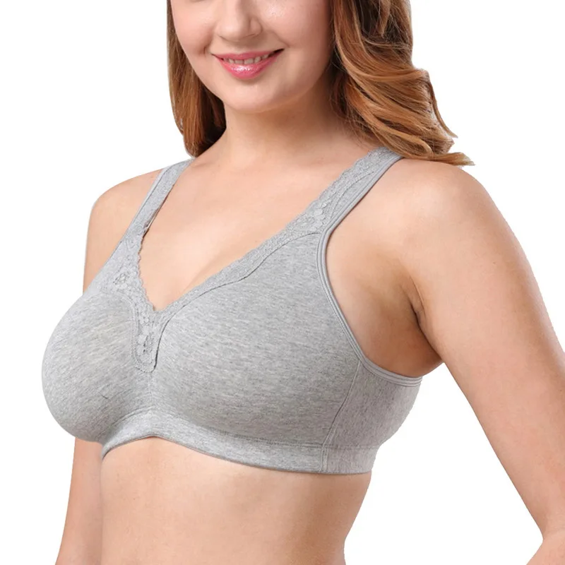 

Vertvie Women Fitness Sports Bra Push Up Full Cup Bra Without Steel Ring Ultra-Thin Cotton Large Size Breathable Vest Underwear