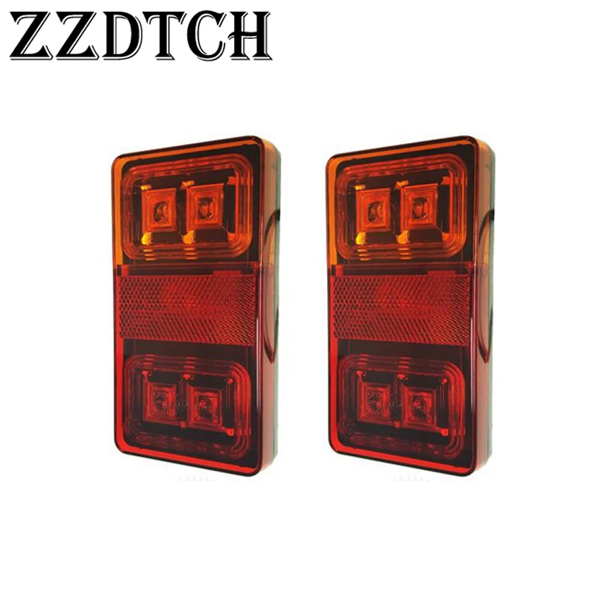 

ZZDTCH 2PCS 12V 16 Led Truck Tail Lamp used for BENZ VOLVO SCANIA MAN RENAULT IVECO truck Trailer Bus tail lights